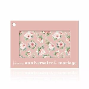 Carte de voeux Heureux Anniversaire de Mariage format 70x100mm avec enveloppe pour fleuriste