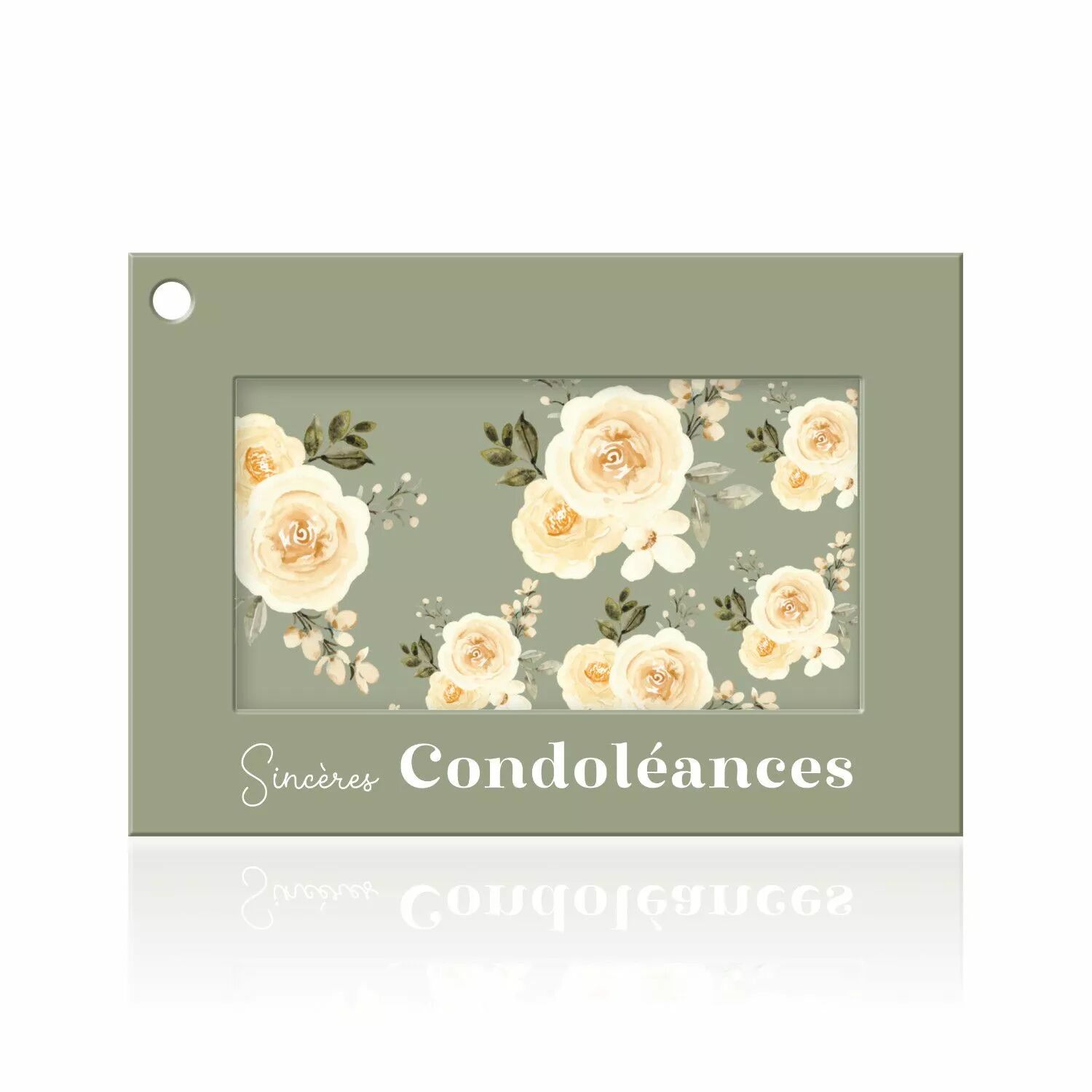 Carte de condoléances Colora 70x100mm avec enveloppe pour fleuristes et pompes funèbres