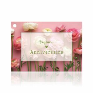 Carte de voeux Joyeux Anniversaire JESO CARDS format 70x100mm avec enveloppe pour fleuriste