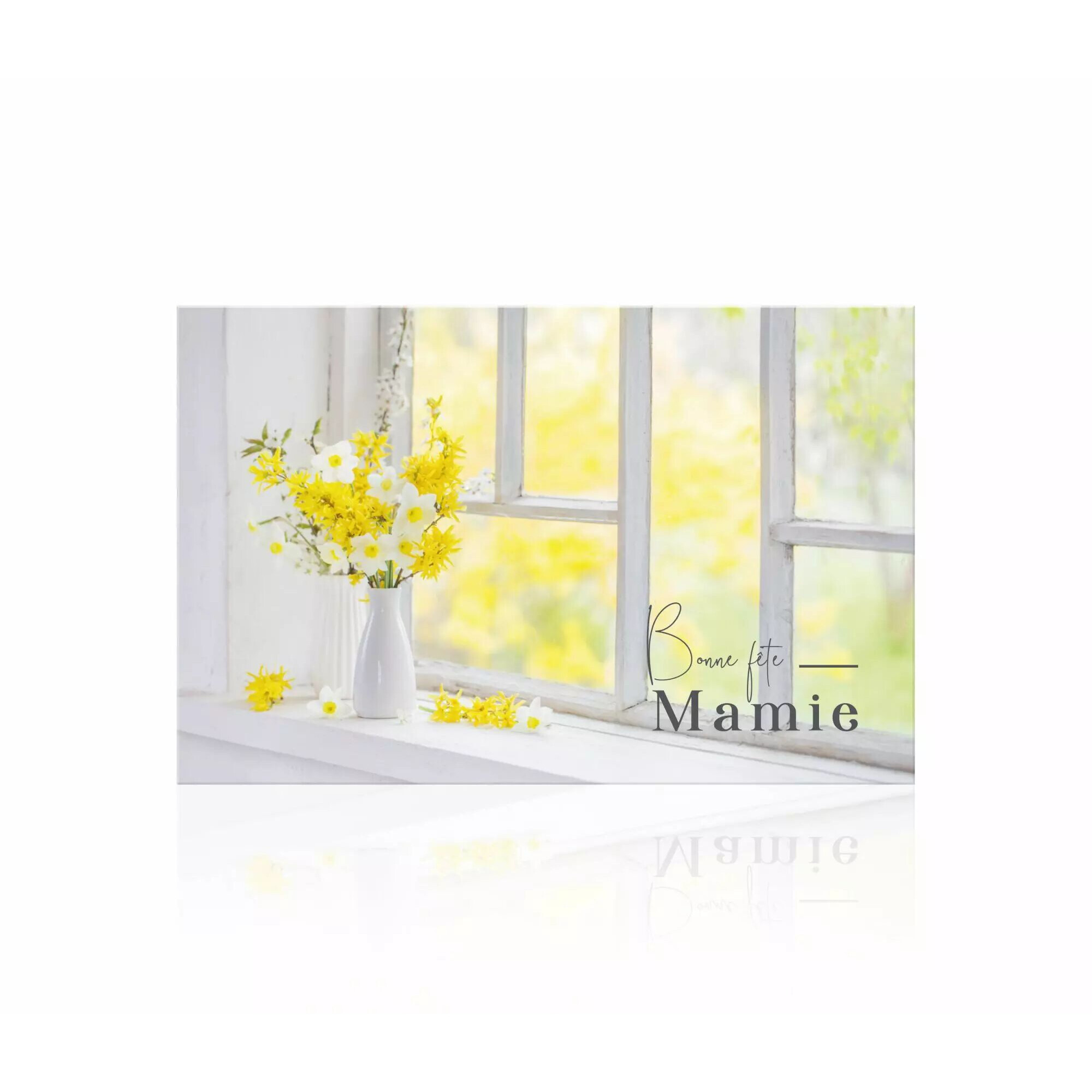 Carte de voeux Romantico Bonne Fête Mamie format 65x100mm pour fleuriste sachet de 10 cartes JESO CARDS