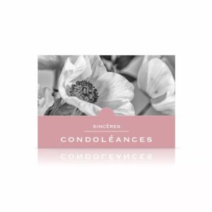 Cartes de condoléances grand format JESO CARDS pour fleuristes et messages de sympathie