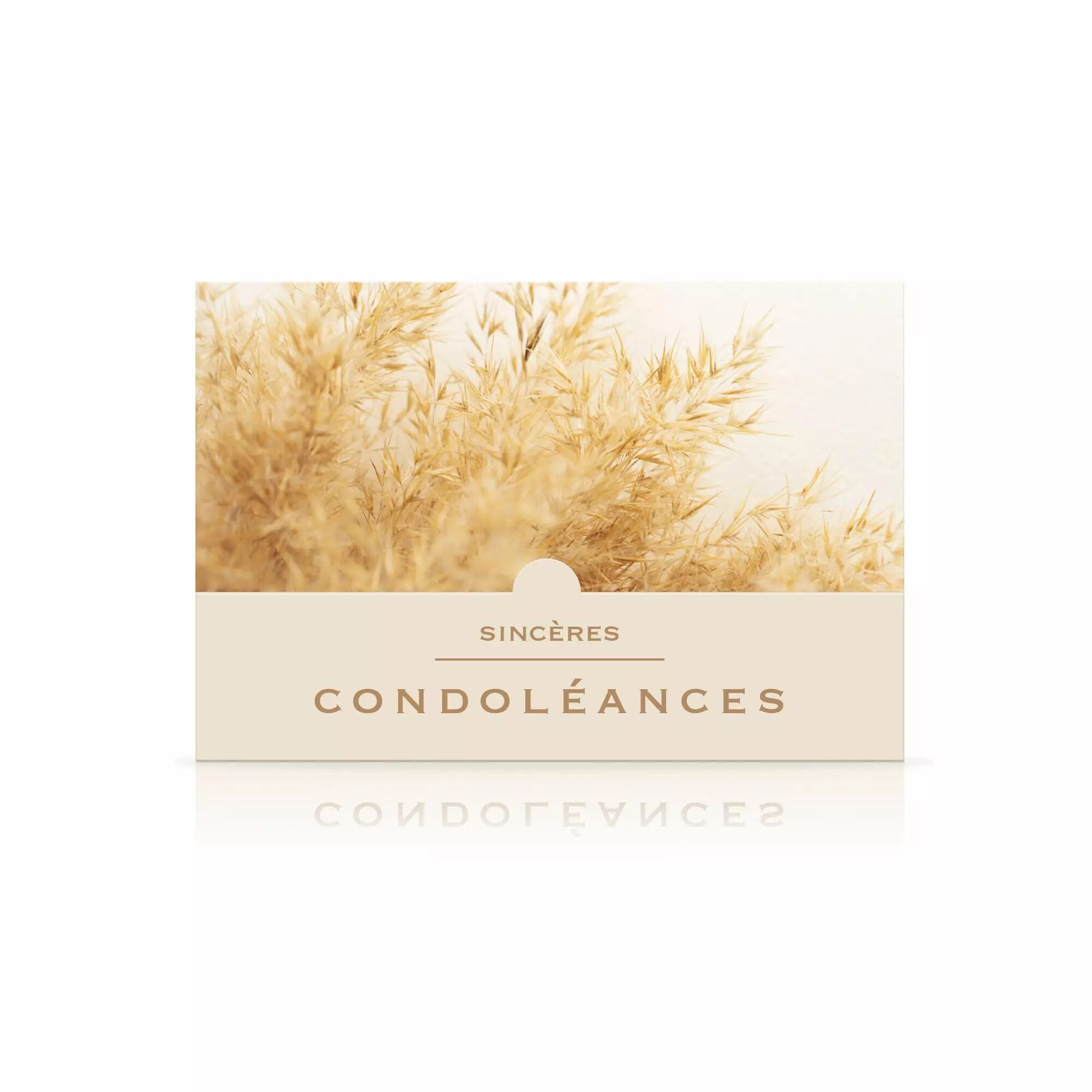 Carte de condoléances grand format JESO CARDS 170x115mm pour fleuristes et compositions de deuil