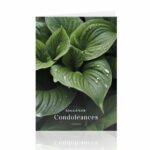 Cartes de condoléances grand format avec enveloppes kraft pour fleuristes et compositions funéraires