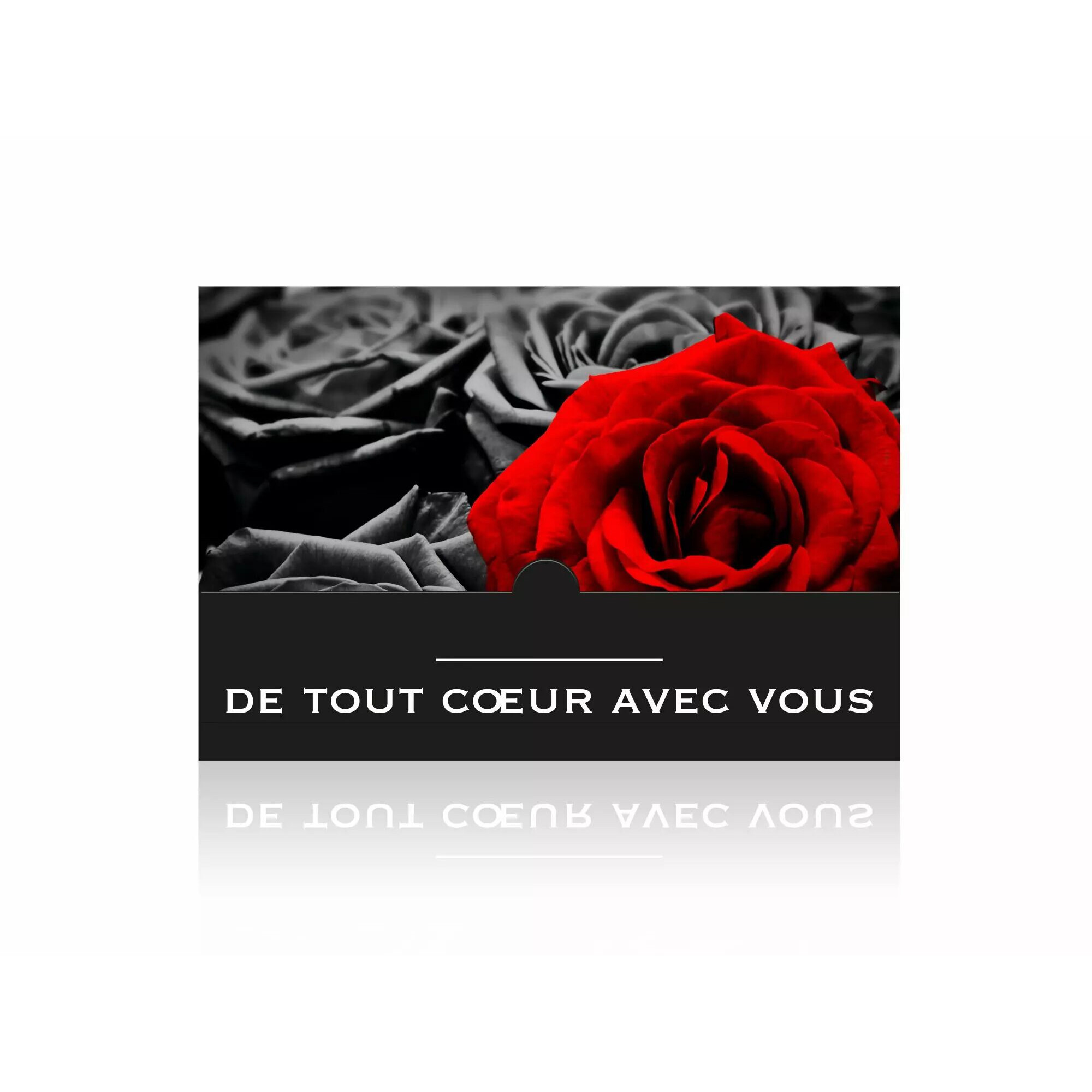 Cartes de condoléances grand format 170x115mm pour fleuristes et pompes funèbres, lot de 10