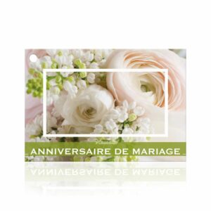 Cartes de voeux brillantes anniversaire de mariage avec enveloppes pour fleuristes professionnels