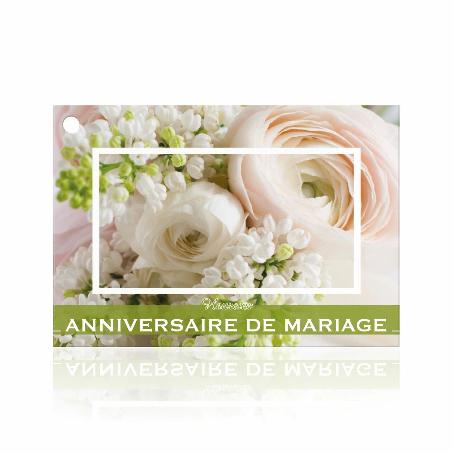 Cartes de voeux brillantes anniversaire de mariage avec enveloppes pour fleuristes professionnels
