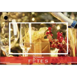 Cartes de voeux Joyeuses Fêtes en papier luxe brillant avec enveloppes pour fleuristes et compositions florales de Noël