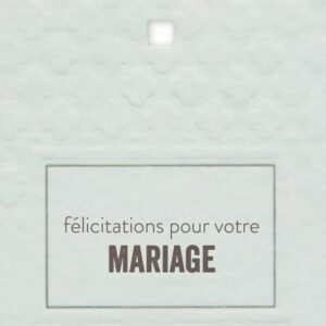 Cartes de voeux Como pour mariage imprimées sur coton format carré 70x70mm pour fleuristes et compositions florales de mariage