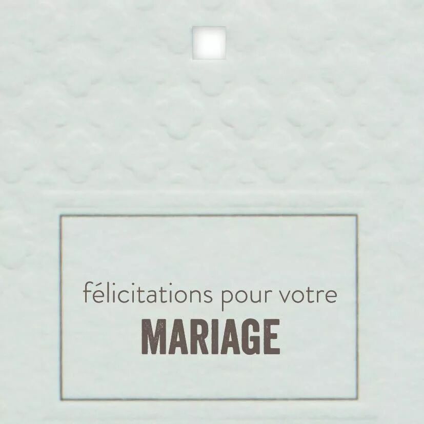 Cartes de voeux Como pour mariage imprimées sur coton format carré 70x70mm pour fleuristes et compositions florales de mariage