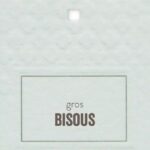 Cartes de voeux Como Gros Bisous imprimées sur coton pour fleuristes, format 70x70 mm, lot de 10 pièces