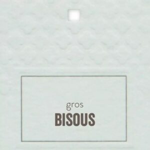 Cartes de voeux Como Gros Bisous imprimées sur coton pour fleuristes, format 70x70 mm, lot de 10 pièces JESO CARDS
