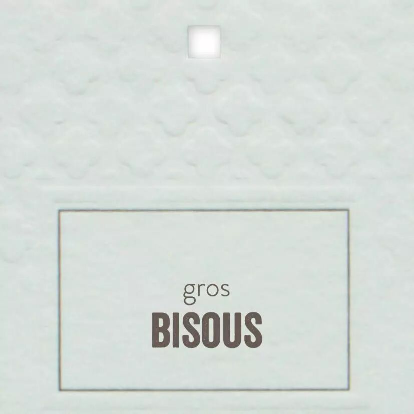 Cartes de voeux Como Gros Bisous imprimées sur coton pour fleuristes, format 70x70 mm, lot de 10 pièces JESO CARDS