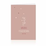 Cartes de voeux grand format Sincères Félicitations avec enveloppe kraft pour fleuristes