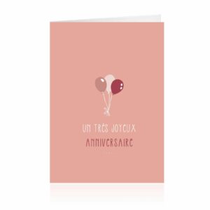 Cartes de voeux grand format Joyeux Anniversaire avec enveloppes kraft pour fleuristes