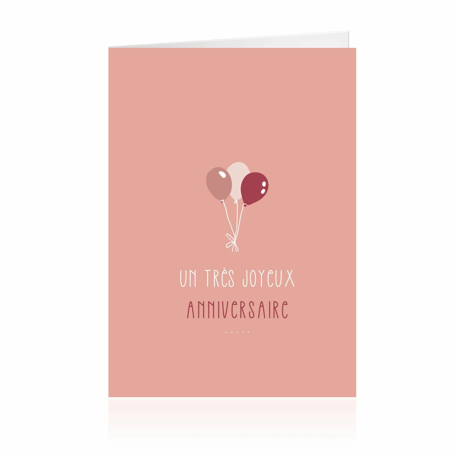 Cartes de voeux grand format Joyeux Anniversaire avec enveloppes kraft pour fleuristes