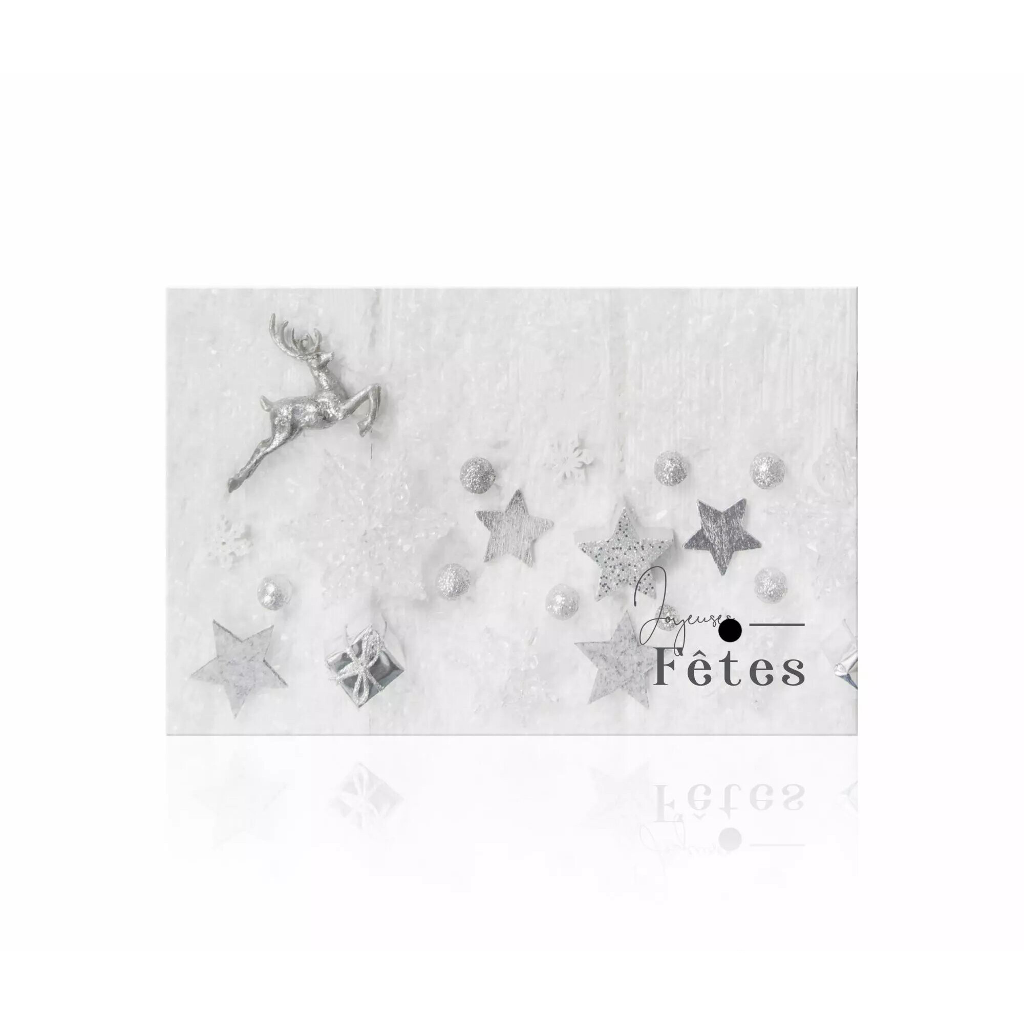 Cartes de voeux Romantico Joyeuses Fêtes format 65x100mm pour fleuristes