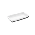 Plateau rectangle blanc 23x11 cm pour centre de table floral avec mousse