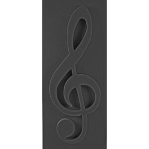 Clé de sol en mousse florale noire 100x45 cm pour compositions florales thématiques professionnelles