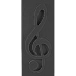 Clé de sol en mousse florale noire 100x45 cm pour compositions florales thématiques professionnelles