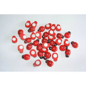 Lot de 80 coccinelles autocollantes 18mm pour décoration florale et compositions de fleuriste