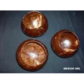 Demi coquilles de noix de coco naturelles rondes MESCHI pour décoration florale et compositions exotiques