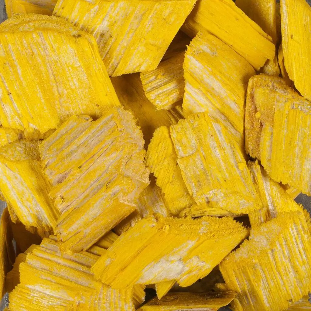 Copeaux de bois décoratifs jaune EUROSAND 10-50 mm pour compositions florales et décoration de vases