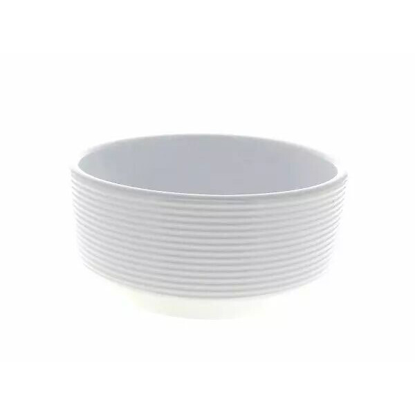 Coupe ronde en céramique blanche diamètre 22 cm hauteur 10 cm pour compositions florales professionnelles