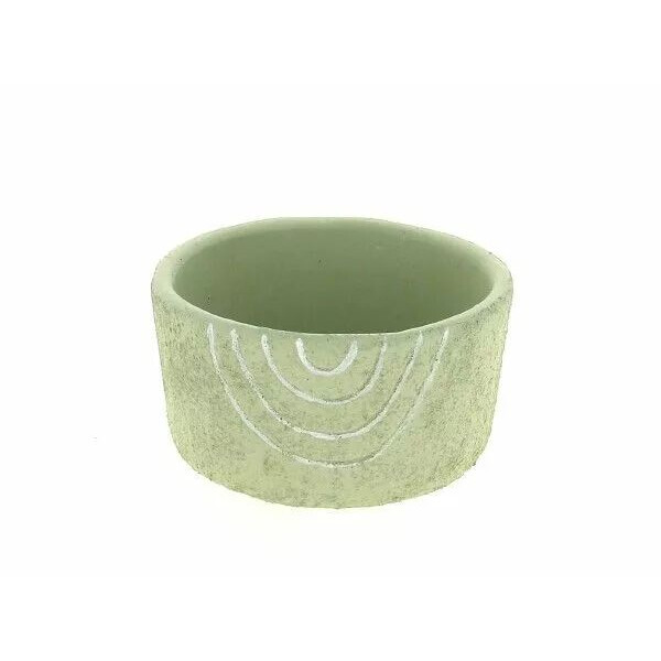 Coupe ronde en céramique verte de 14 cm pour composition florale professionnelle