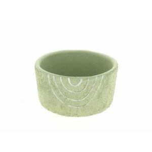Coupe ronde en céramique verte de 14 cm pour composition florale professionnelle