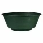 Coupe horticole plastique verte non percée diamètre 21,5 cm pour compositions florales professionnelles