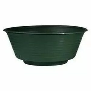 Coupe horticole plastique verte non percée diamètre 21,5 cm pour compositions florales professionnelles