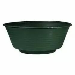 Coupe horticole plastique verte non percée diamètre 21,5 cm pour compositions florales professionnelles