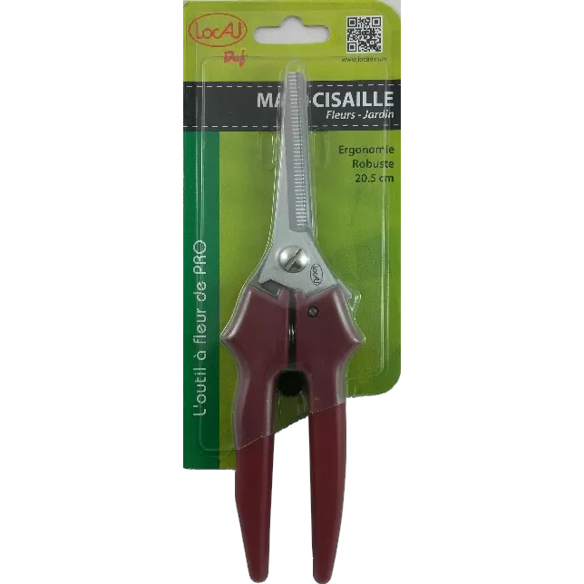Coupe-tout LOCAU 20,5 cm outil fleuriste ambidextre avec trou pour fil de fer