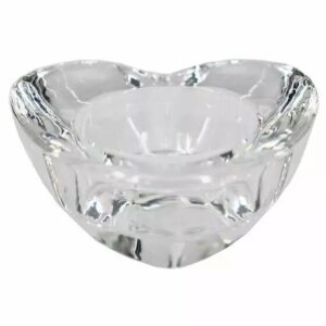 Coupe verre épais en forme de coeur pour compositions florales romantiques et décoration événementielle