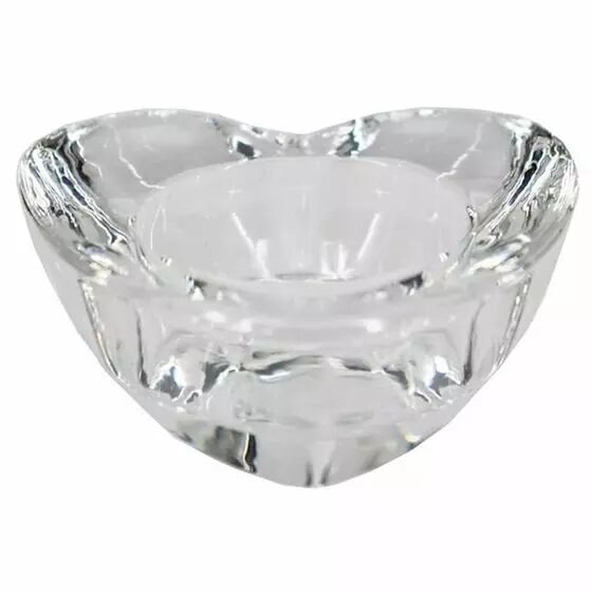 Coupe verre épais en forme de coeur pour compositions florales romantiques et décoration événementielle