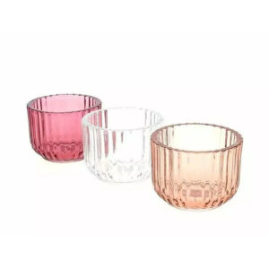 Coupe en verre pour compositions florales et centres de table diamètre 10,5 cm hauteur 7,5 cm coloris assortis