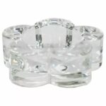 Coupe en verre épais forme fleur pour compositions florales professionnelles fleuriste