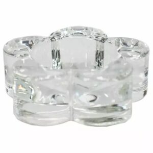 Coupe en verre épais forme fleur pour compositions florales professionnelles fleuriste