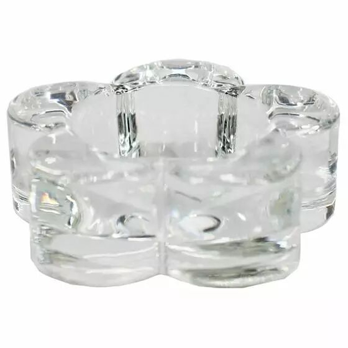 Coupe en verre épais forme fleur pour compositions florales professionnelles fleuriste
