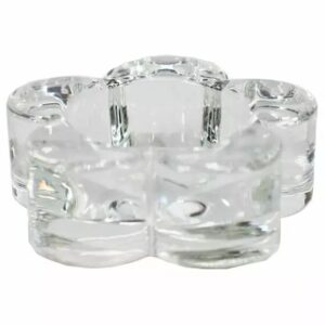Coupe en verre épais forme fleur FLORAN BV pour compositions florales professionnelles fleuriste