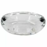 Coupe ronde en verre épais transparente pour compositions florales et centres de table professionnels