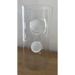 Cylindre vase en verre blanc 15,5 cm diamètre 35 cm hauteur pour compositions florales professionnelles fleuriste