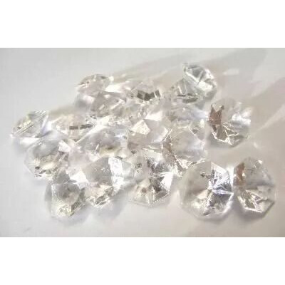 Diamants décoratifs transparents 12mm pour compositions florales GHISI WALTER, lot de 120 pièces