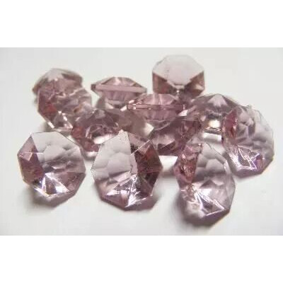 Diamants décoratifs rose améthyste 12mm pour compositions florales et décoration de mariage