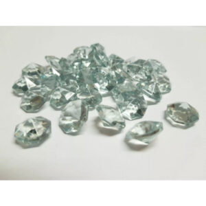 Diamants décoratifs en plastique vert clair 12mm pour compositions florales et décoration d'événements