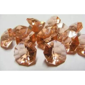 Diamants décoratifs en plastique de 12mm couleur cannelle pour décoration florale professionnelle