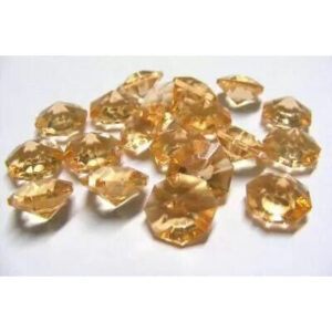 Diamants décoratifs en plastique 12mm coloris cuivre pour compositions florales et décoration événementielle