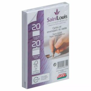 Ensemble enveloppes blanches et cartes de visite pour fleuristes professionnels