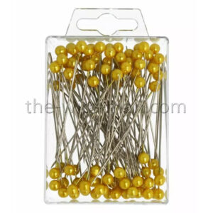 Épingle à tête perle jaune 6mm pour compositions florales et décoration florale professionnelle
