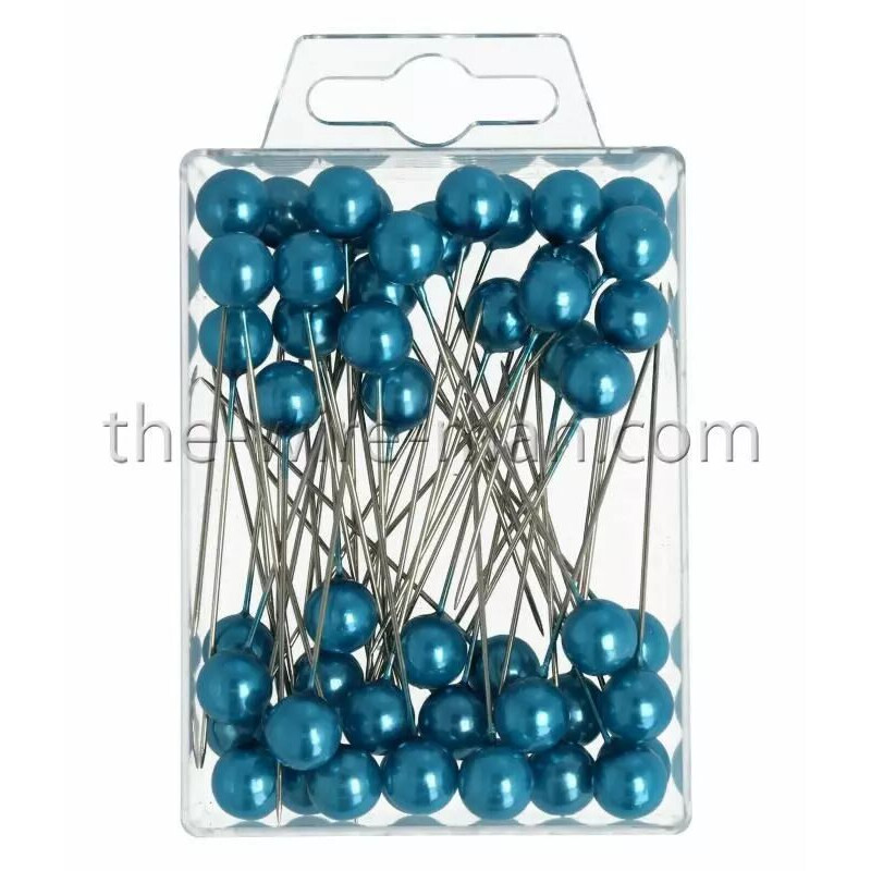 Épingle décorative à tête perle turquoise 10mm pour composition florale et art floral